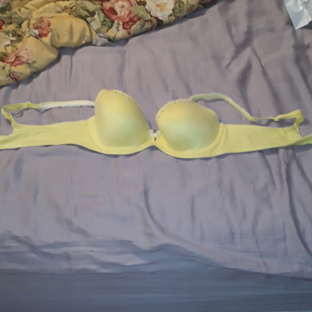Yellow Victoria's Secret 36B Bra.